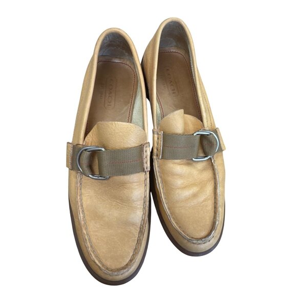 Coach Calder Mens Tan Leather Slip-On Loafers 10D SKU 8085 - Picture 8 of 12